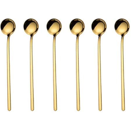 Long Handle Spoon mixing spoon 9.45-Inch Stainless Steel Spoon Iced Tea Spoons Coffee Spoon Ice C... | Amazon (US)