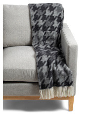 New Zealand Lambswool And Merino Wool Blend Herringbone Throw | Home | Marshalls | Marshalls