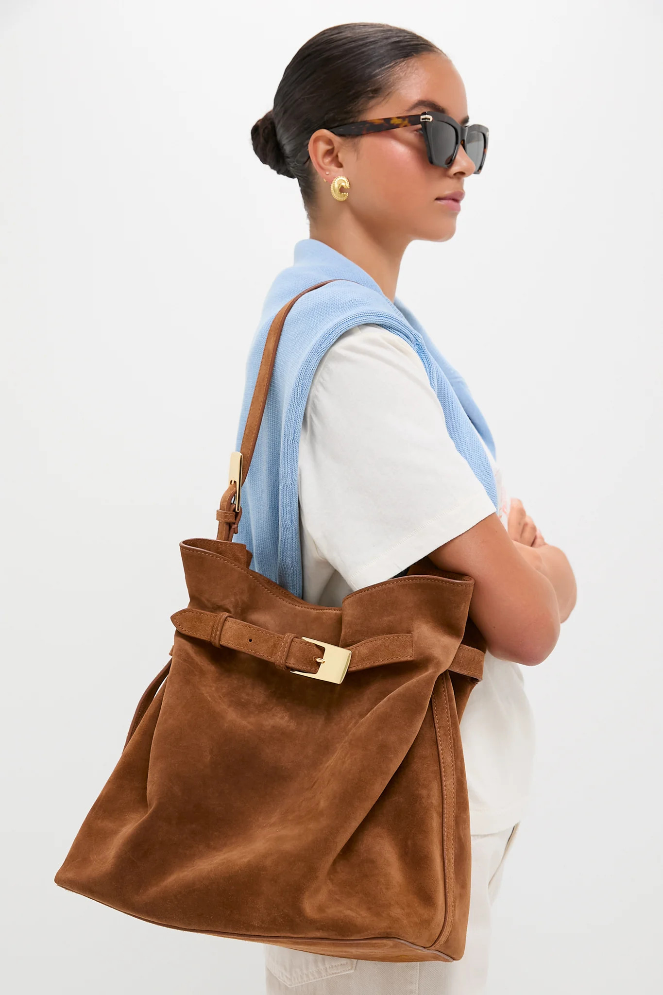 Cognac Suede Belt Bag | Tuckernuck (US)