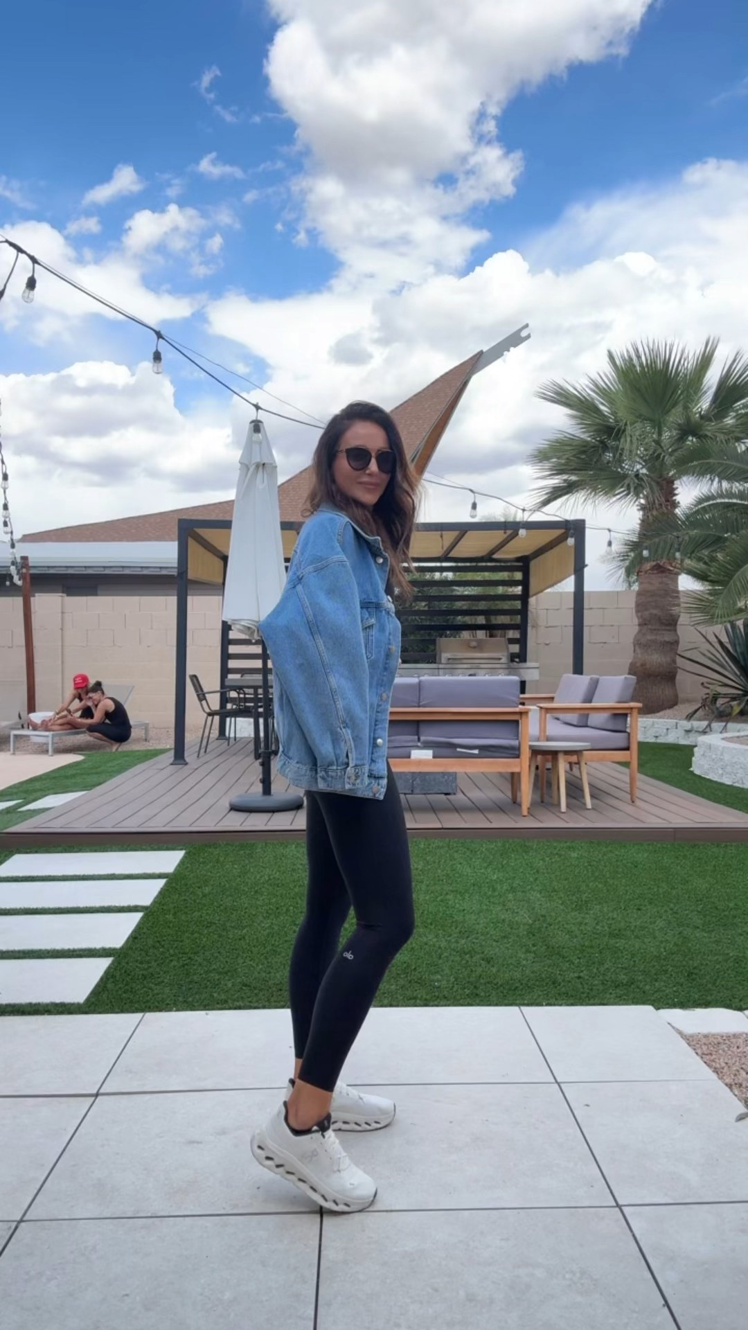 Coffee run / spring outfit / spring athleisure outfit - I’m wearing xs in. Jacket . Fits oversized 

#LTKFindsUnder100 #LTKWatchNow #LTKActive