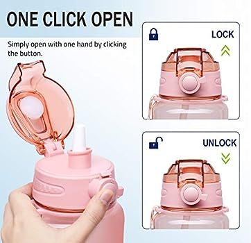 Amazon.com : Giotto Large 1 Gallon/128oz Motivational Water Bottle with Time Marker & Straw, Leak... | Amazon (US)