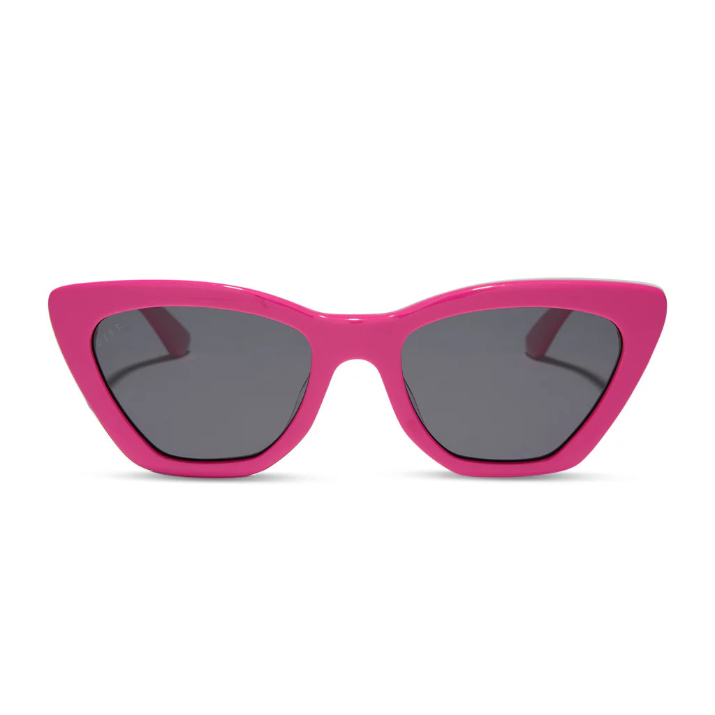 CAMILA - BRIGHT PINK + GREY + POLARIZED SUNGLASSES | DIFF Eyewear