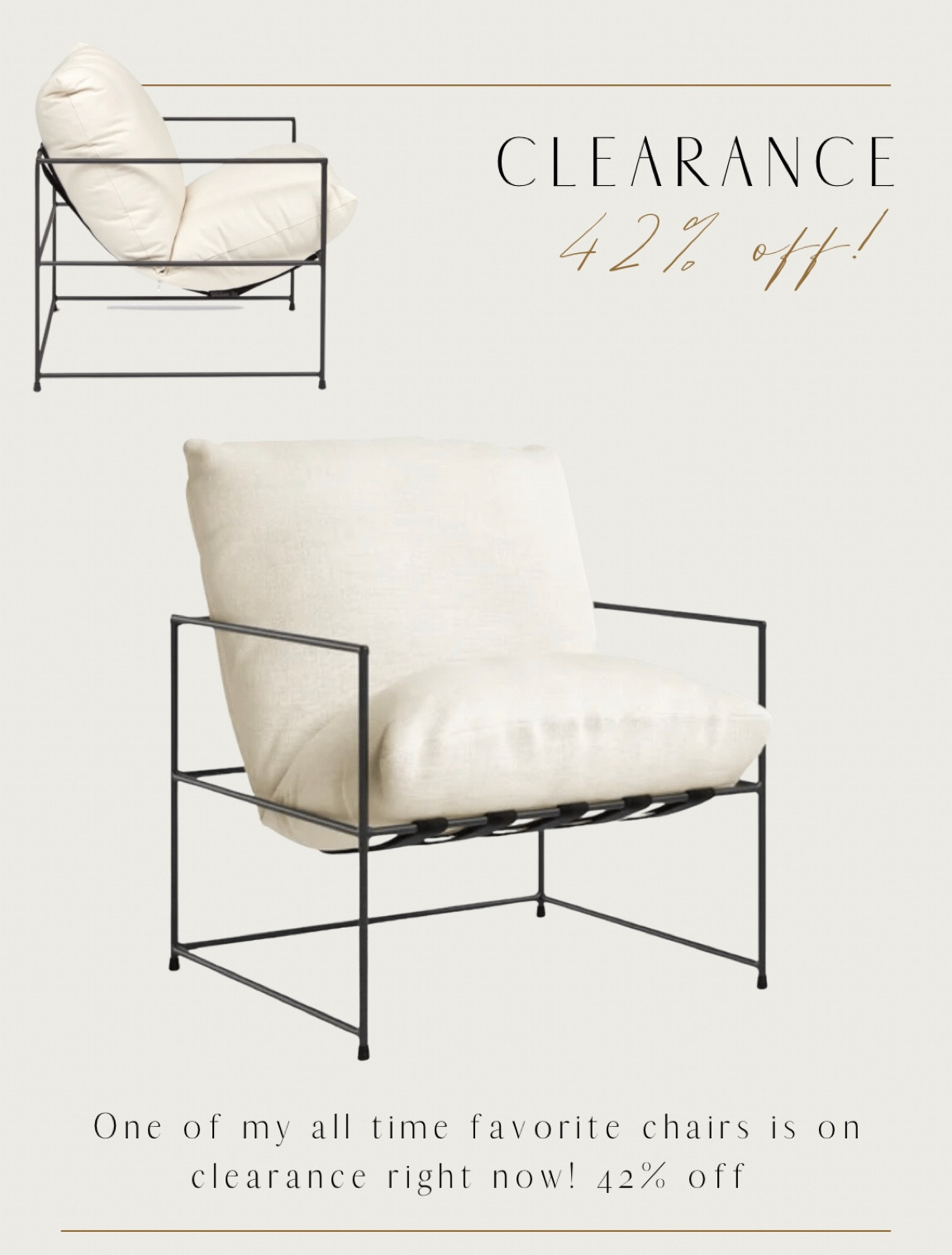 McGee and co dupe chair. Yates chair dupe. Accent chair. Modern accent chair. White accent chair. Off white chair. Cream chair 

#LTKsalealert #LTKhome