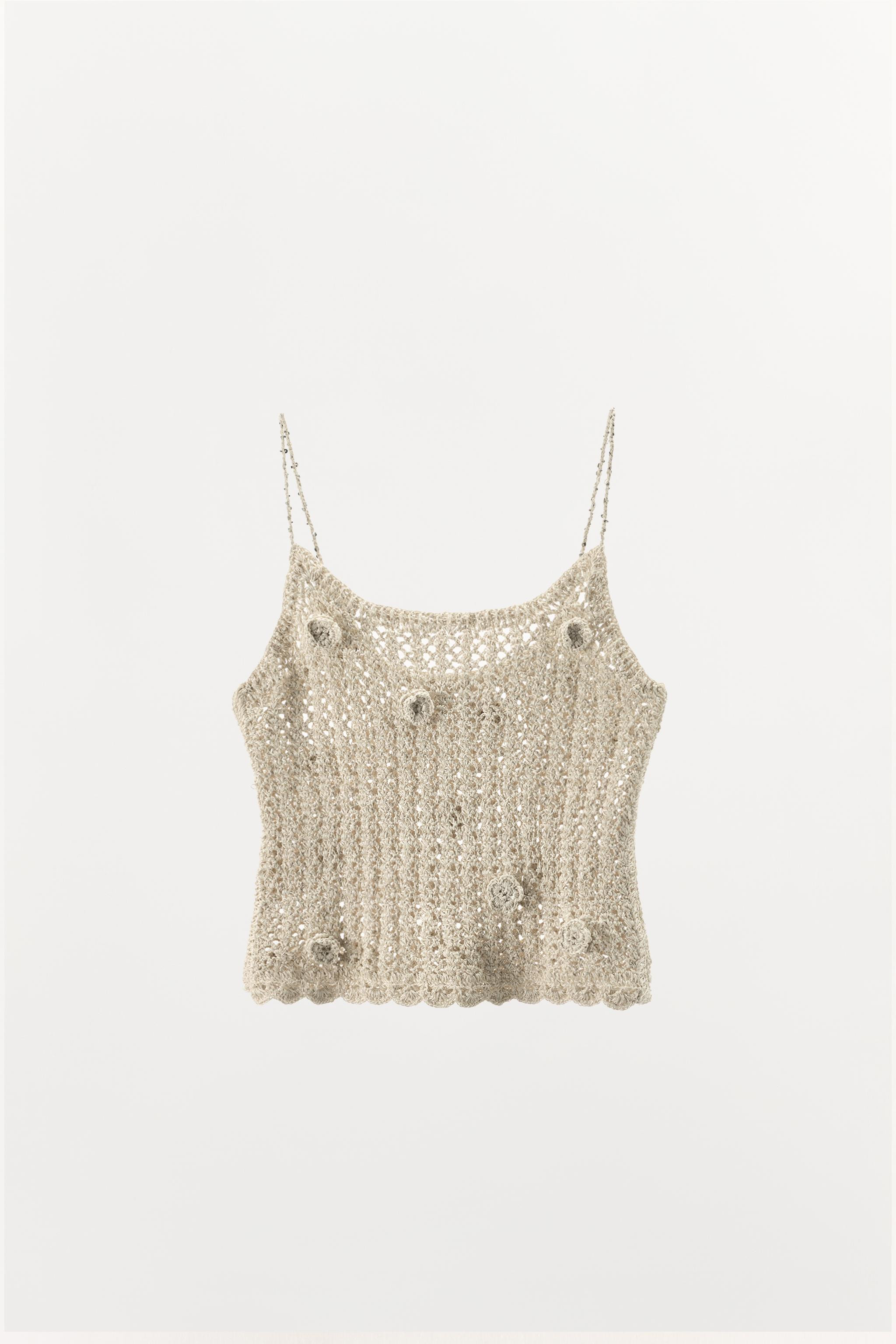 LIMITED EDITION CROCHET TOP WITH RAISED FLOWERS | Zara UK