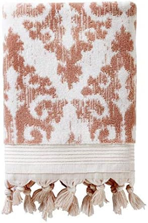 SKL Home Mirage Fringe 100% Turkish Cotton Bath Towel, Blush | Amazon (US)