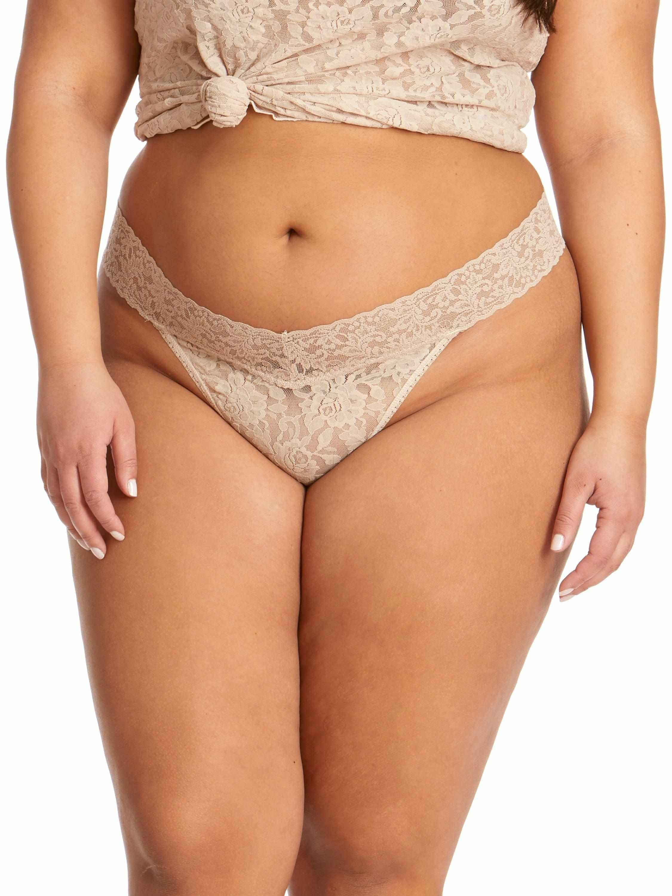 Printed Signature Lace® Original Rise Thong Lucky Leopard Brown | Hanky Panky