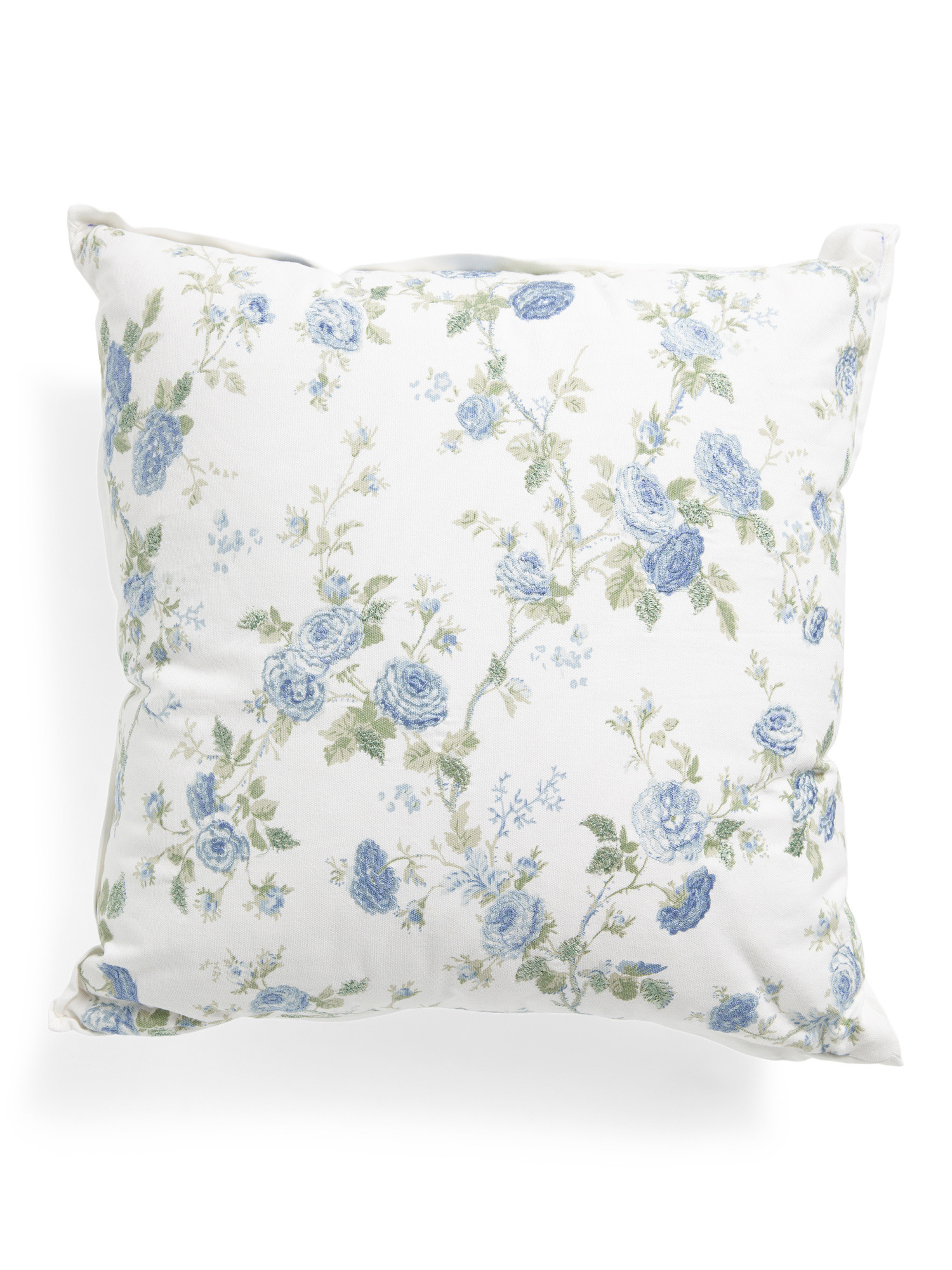 20x20 Embroidered Roses With Striped Reverse Side Pillow | Throw Pillows | Marshalls | Marshalls