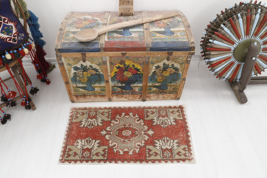 2x3 Oushak Door Mat Turkish Mat Rug 2x3 Vintage Mat Rug - Etsy | Etsy (US)