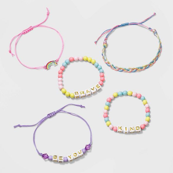 Girls' 5pk Mixed Bracelet Set - Cat & Jack™ | Target