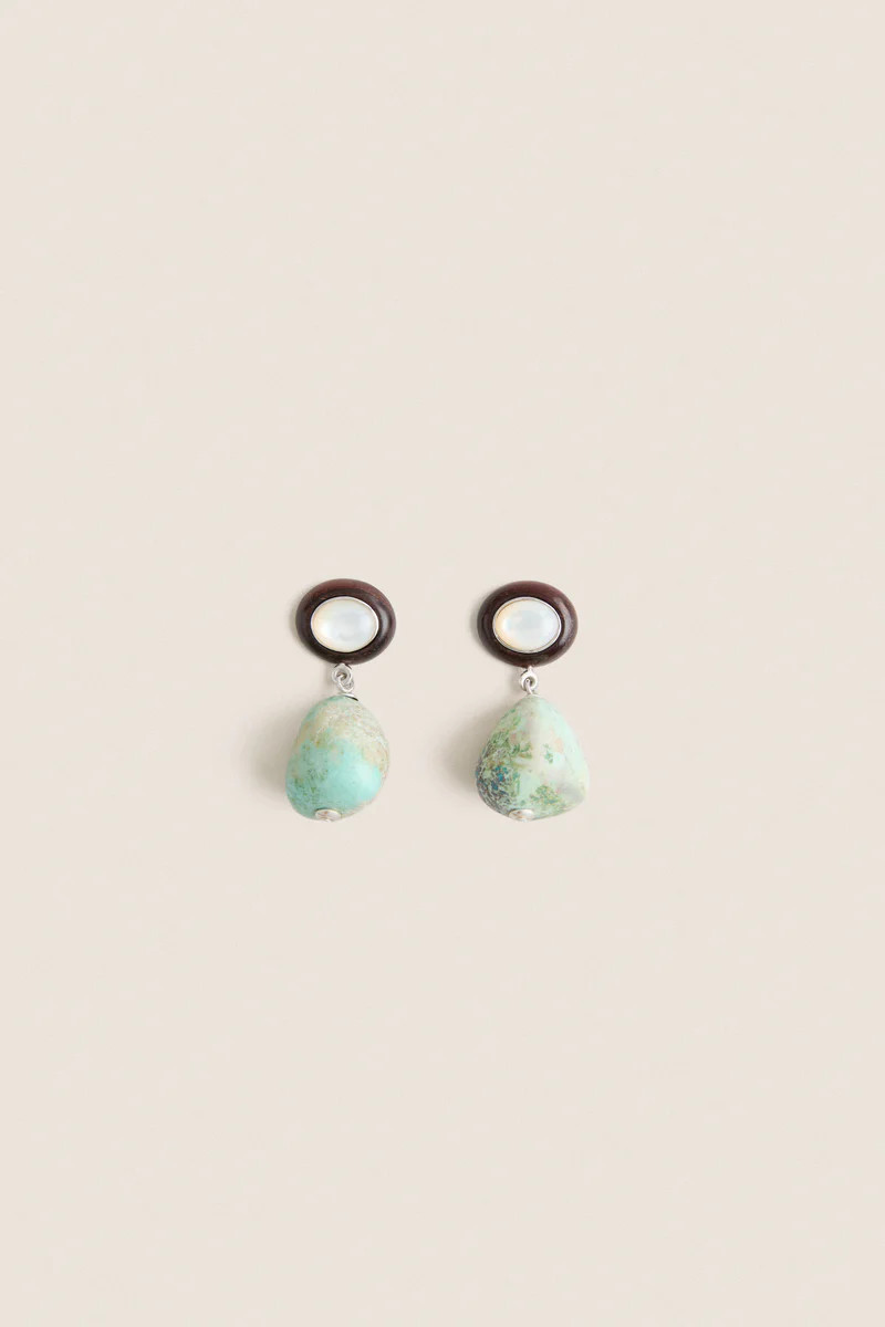 Tuckernuck x Lizzie Fortunato Turquoise Laurel Earrings | Tuckernuck (US)