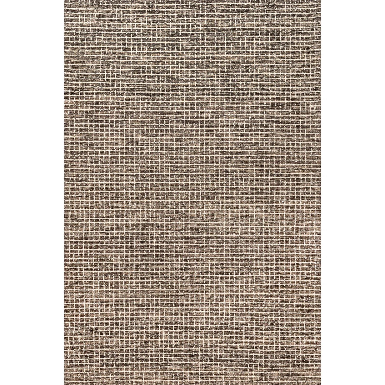 Katasha Checked Wool Brown Area Rug | Wayfair North America