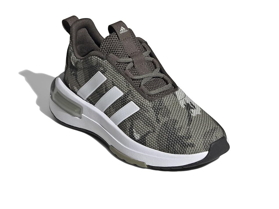 adidas Kids Racer TR23 Running Shoes (Little Kid/Big Kid) Boy's Shoes Olive Strata/White/Shadow Olive : 5.5 Big Kid M, Textile | Zappos