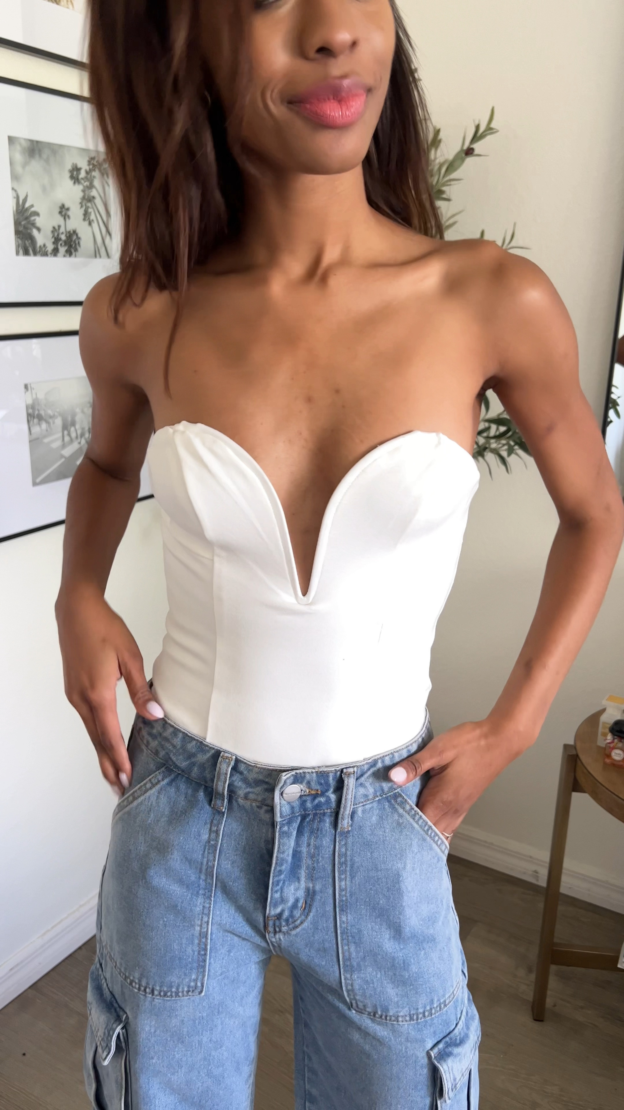 Gianna Sweetheart Bodysuit in White curated on LTK