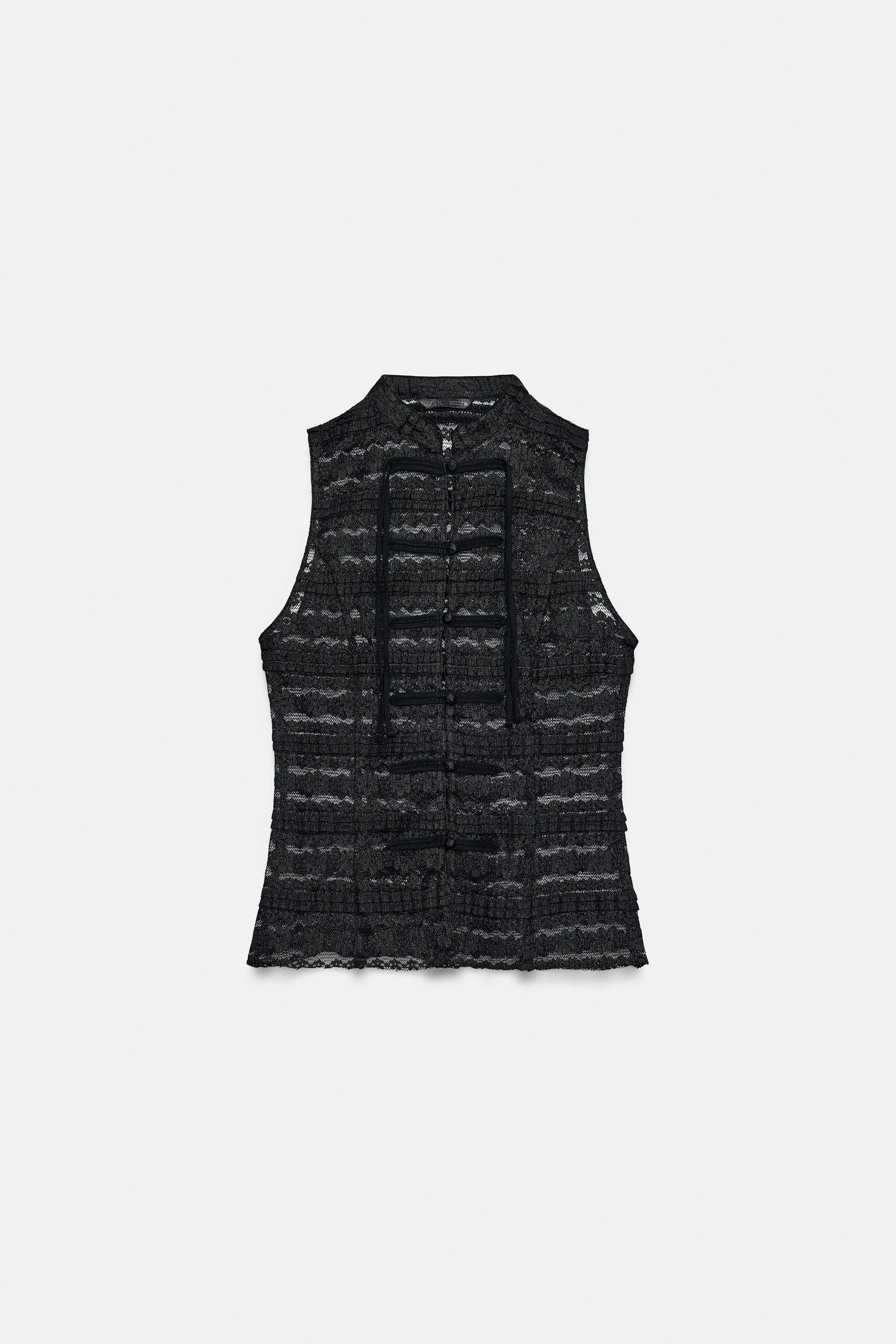 LACE FROG FASTENING TOP | Zara US