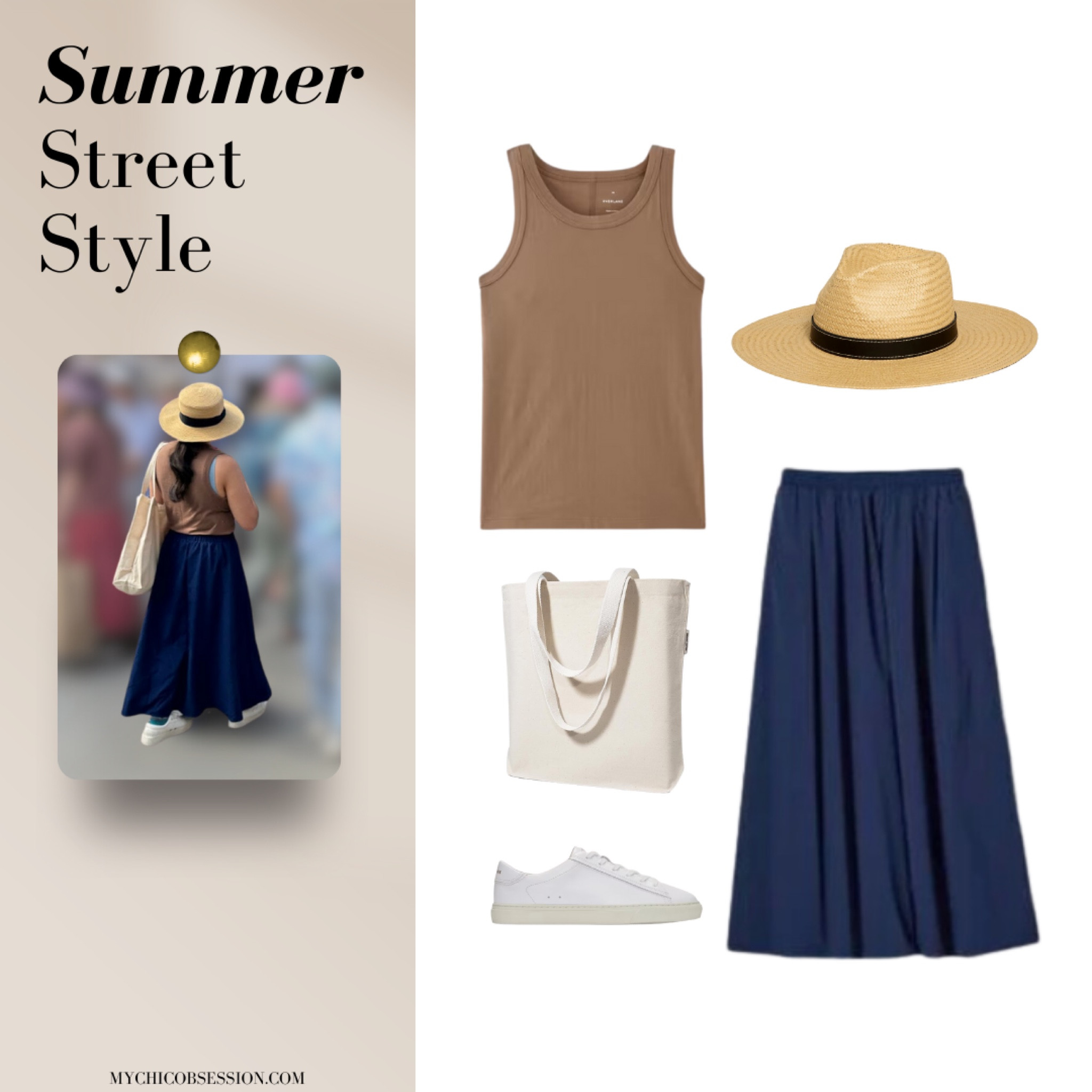 In need of some stylish summer outfit ideas? These cute street style looks were spotted at the farmers market! Recreate these summer outfits or use them for inspo as you get dressed this season ✨ tank top, maxi skirt, sneakers, canvas tote bag, straw hat 

#LTKStyleTip #LTKFindsUnder100 #LTKSeasonal