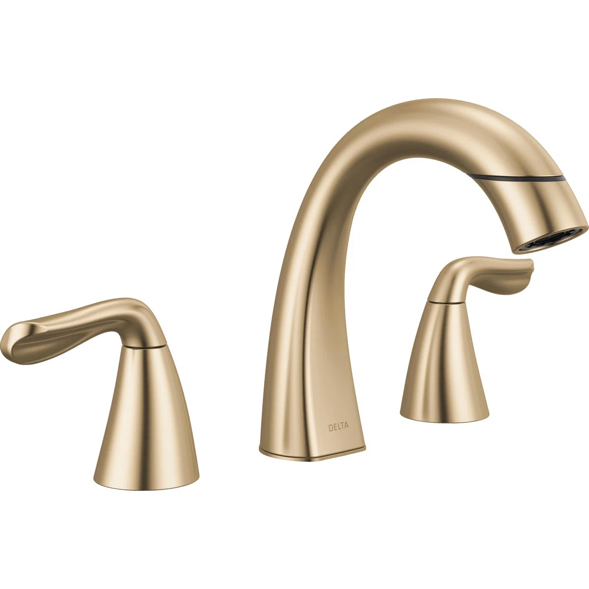 Arvo Brushed Gold Bathroom Faucet with Sprayer, 8 Inch Widespread Bathroom Sink Faucet with Pull ... | Wayfair North America
