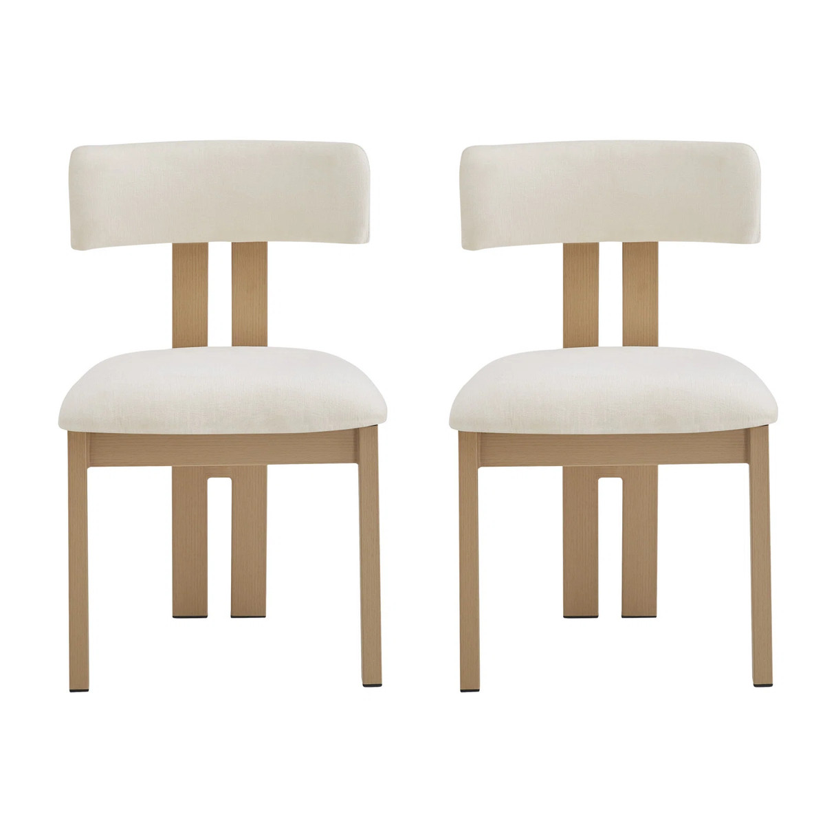 Upholstered Armless Dining Chairs, Set of 2, from Wayfair