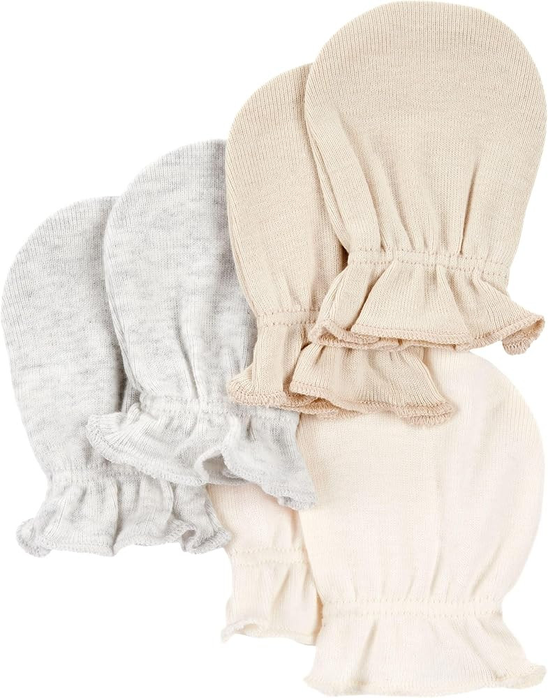 Carter's Baby Girls' 3-Pack Scratch Mittens Set | Amazon (US)