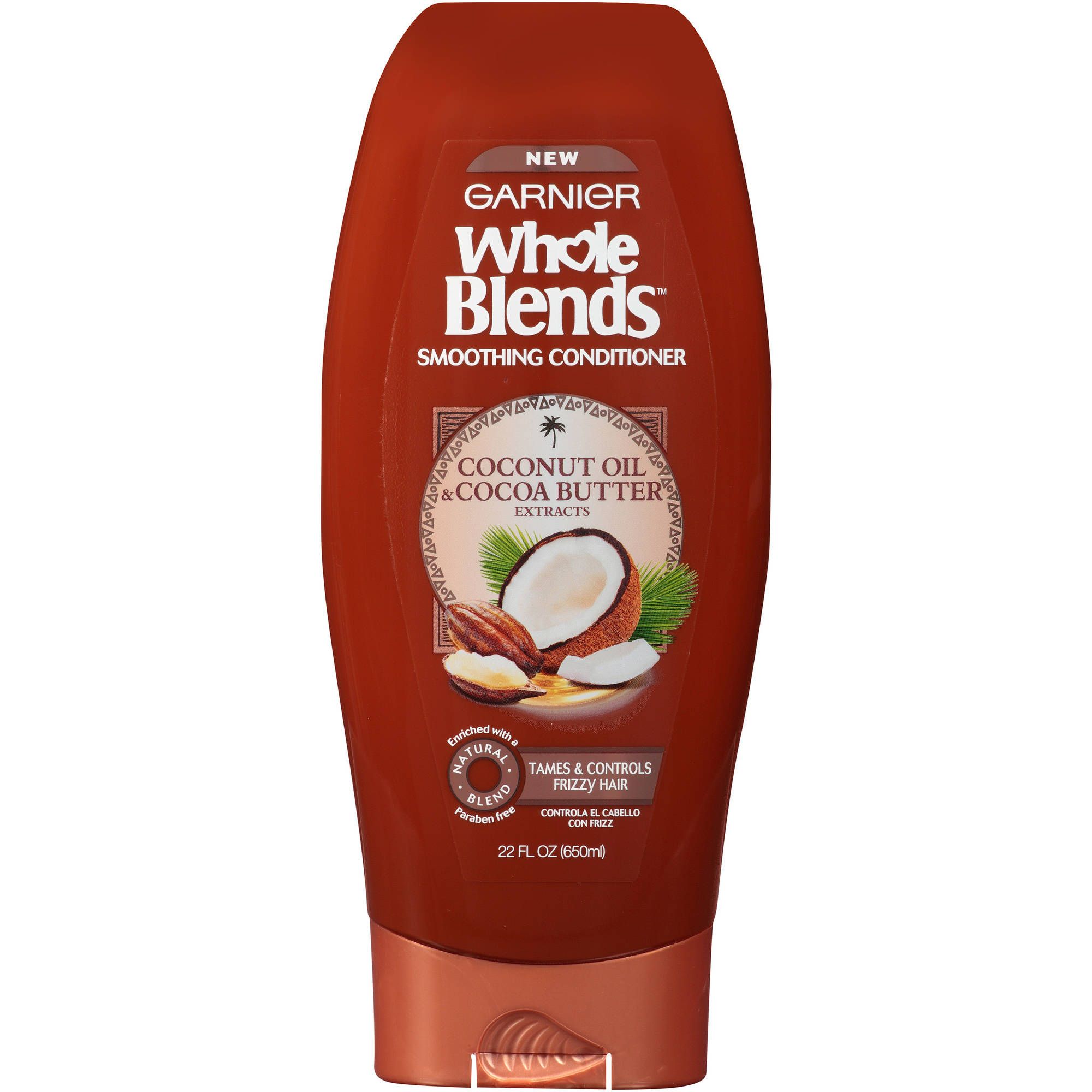 Garnier Whole Blends Coconut Oil & Cocoa Butter Extracts Smoothing Conditioner, 22 fl oz | Walmart (US)