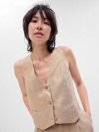 Linen-Cotton Vest | Gap (US)