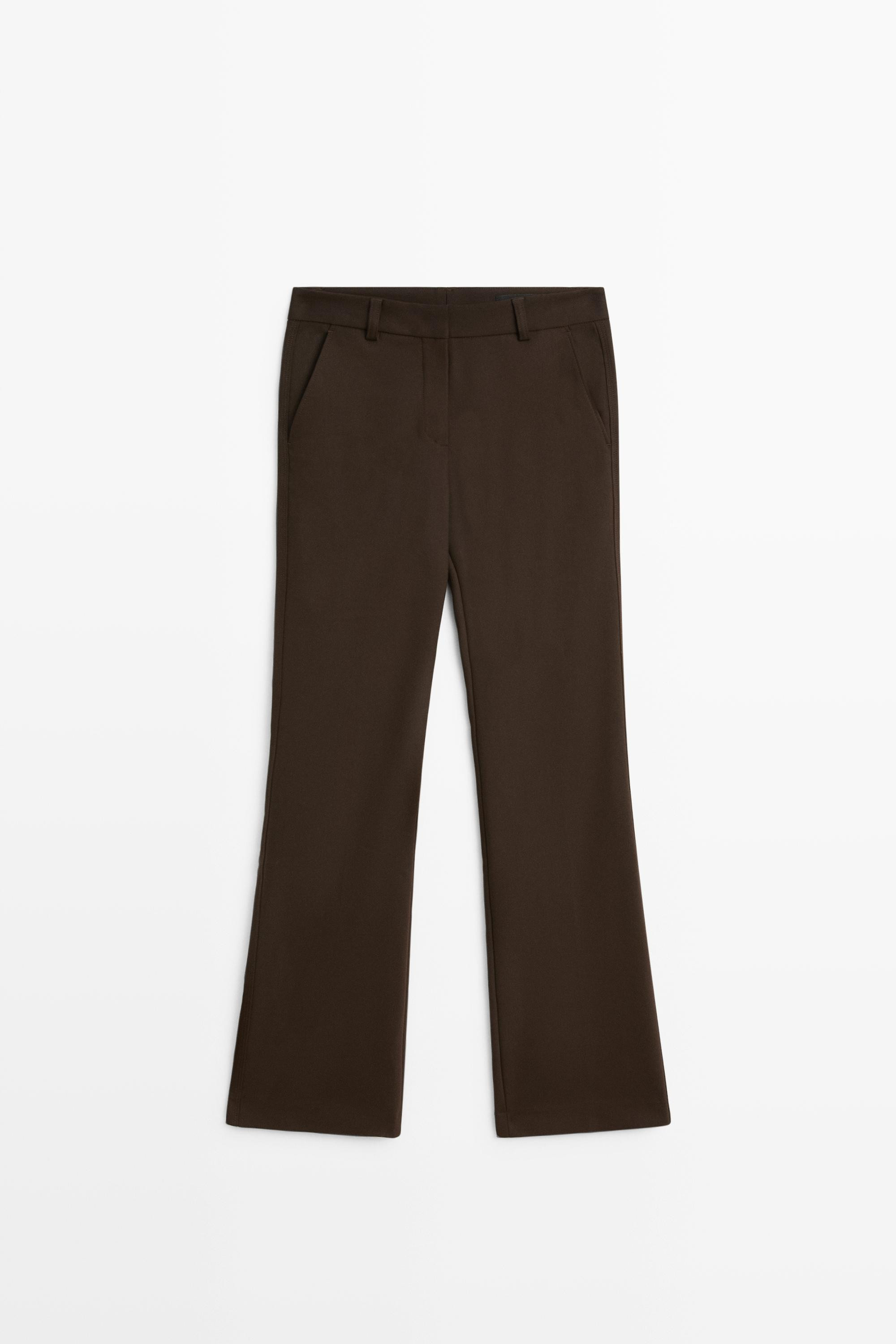 Technical flare fit pants | Massimo Dutti UK