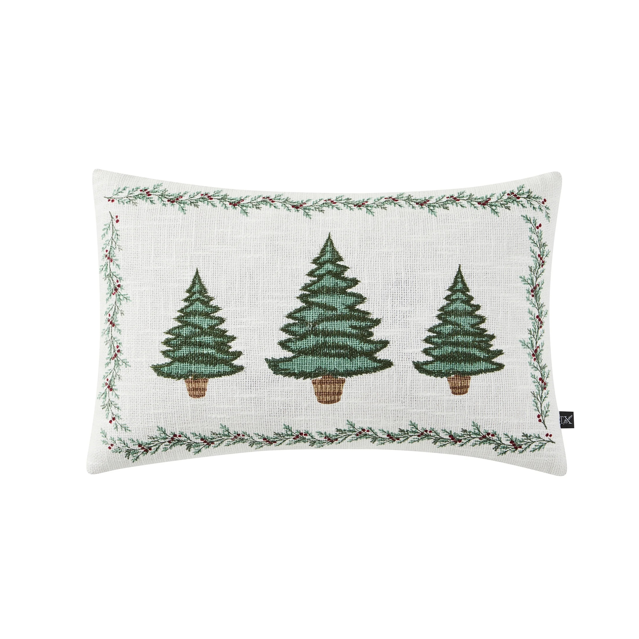 My Texas House 14" x 22" Ivory Trees Cotton Holiday Decorative Pillow | Walmart (US)