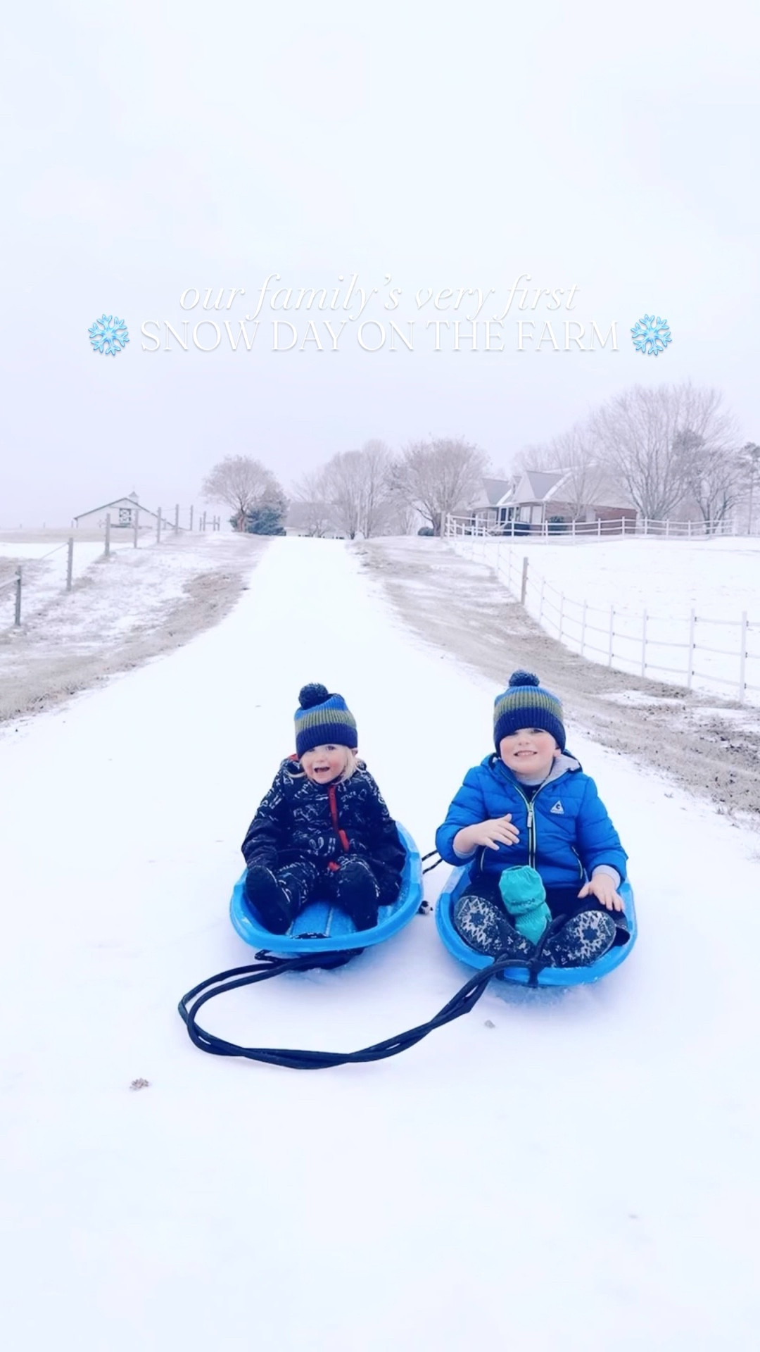 Snow days ❄️🛷 are even dreamier on the farm 🚜🌲 - and our very first one here in our forever home 🏡🤍 sure was full of making magical memories 🌨️💭 with our babies 🤱👶🏼 that we will cherish forever and ever!! 🥰☃️ Thank you Jesus for writing ✍🏼 the very BEST stories and for this wonder-filled place we get to call H O M E 🥹🏠🏔️🕯️ - our farm sweet farm and little slice of pure 🤍 heaven on earth!!! 🧺✨ Such a perfect gift from God 🙏🏽 - all of it!! ❄️❄️❄️ #firstfarmsnow #firstsnowdayonthefarm #snowonthefarm #heavenonearth #firstsnowonthefarm 

#LTKHome #LTKSeasonal #LTKKids