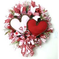 Valentine Wreath, Heart Decor, Grapevine Hearts, Front Door, Wall Floral | Etsy (US)