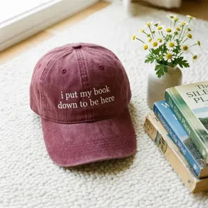 I Put My Book Down to Be Here Embroidered Hat Book Lovers Club Hat Book Nerd Hat Bookworm Gift Li... | Etsy (Global)