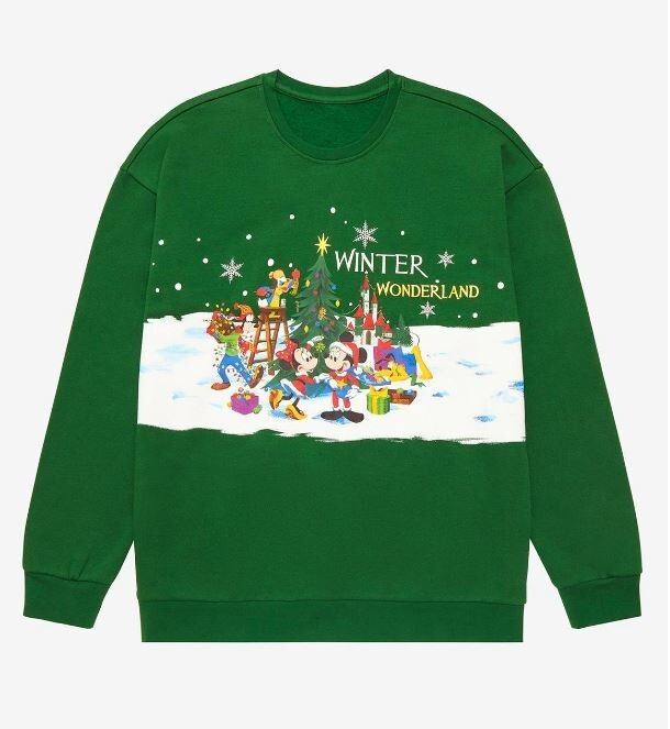 Disney Walt Disney World Winter Wonderland Group Portrait Crewneck NWT (MED) | eBay US