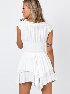 The Love Galore Romper White Lower Impact | Princess Polly US