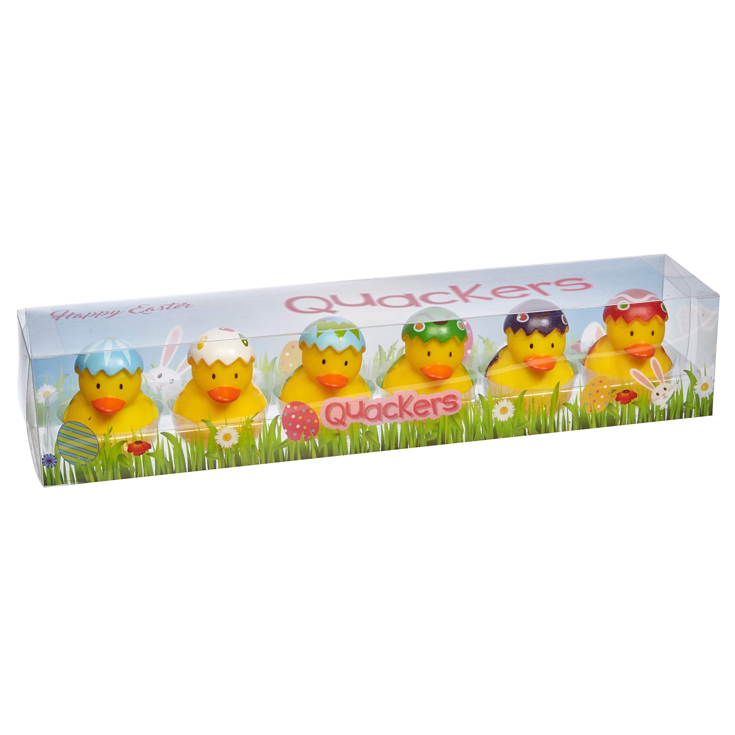 Quackers Easter Rubber Bath Ducks Set of 6 - Adorable Holiday-Themed Ducks in Clear Plastic Displ... | Amazon (UK)