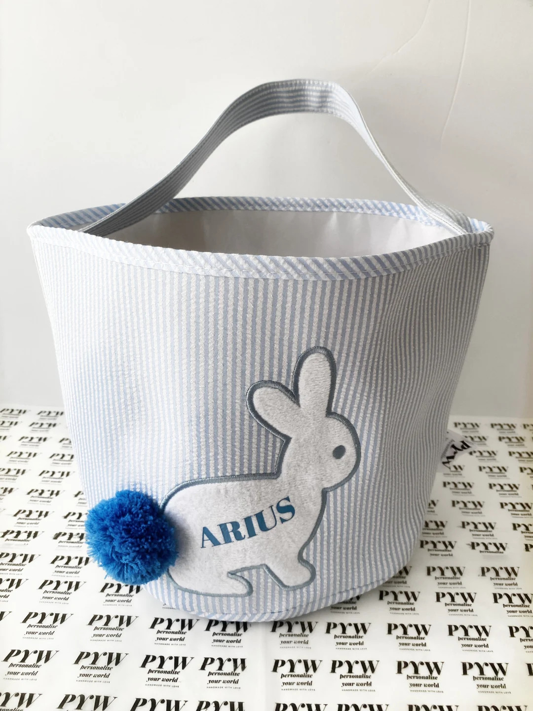 Personalised Easter Bunny Basket Easter Egg Hunt Basket Personalised Easter Happy Easter Basket C... | Etsy (AU)