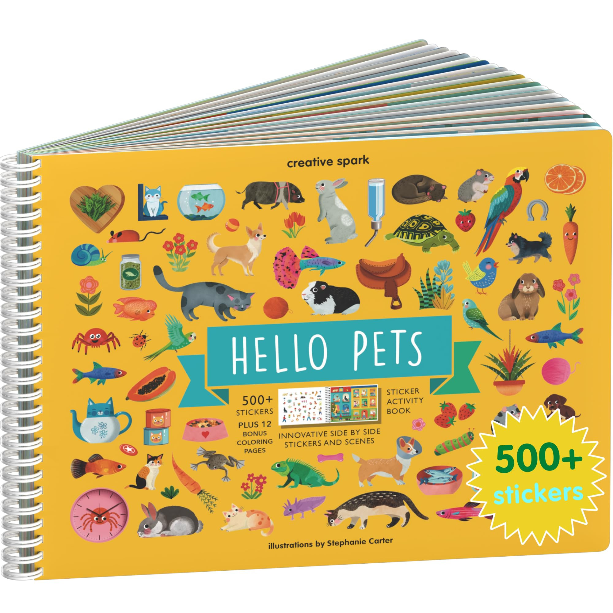 Cupkin Monkey Animal Sticker Book Activity for Kids, Toddler Airplane Travel Essentials, 500+ Ani... | Amazon (US)