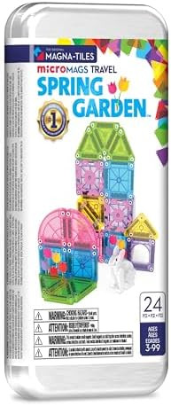 Magna-Tiles microMAGS 24-Piece Spring Garden Travel Set, The Original Magnetic Building Brand | Amazon (US)