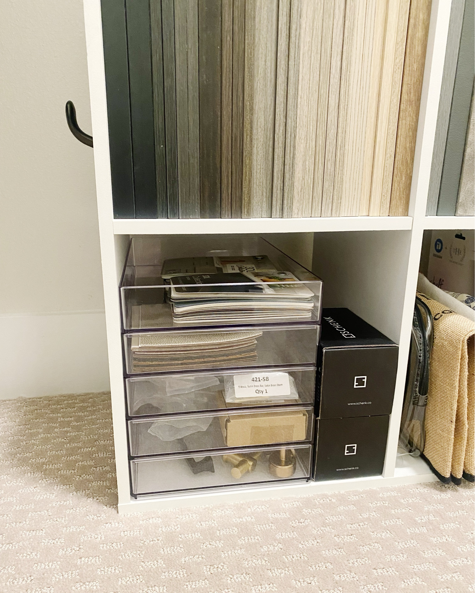 Acrylic stackers from Target! I’m using them in my office to hold hardware & samples. If using in a closet - thinner scarves, card cases, sunglasses, jewelry, or ties would be great in them! They are $10 a tray  

#LTKstyletip #LTKfindsunder50 #LTKhome