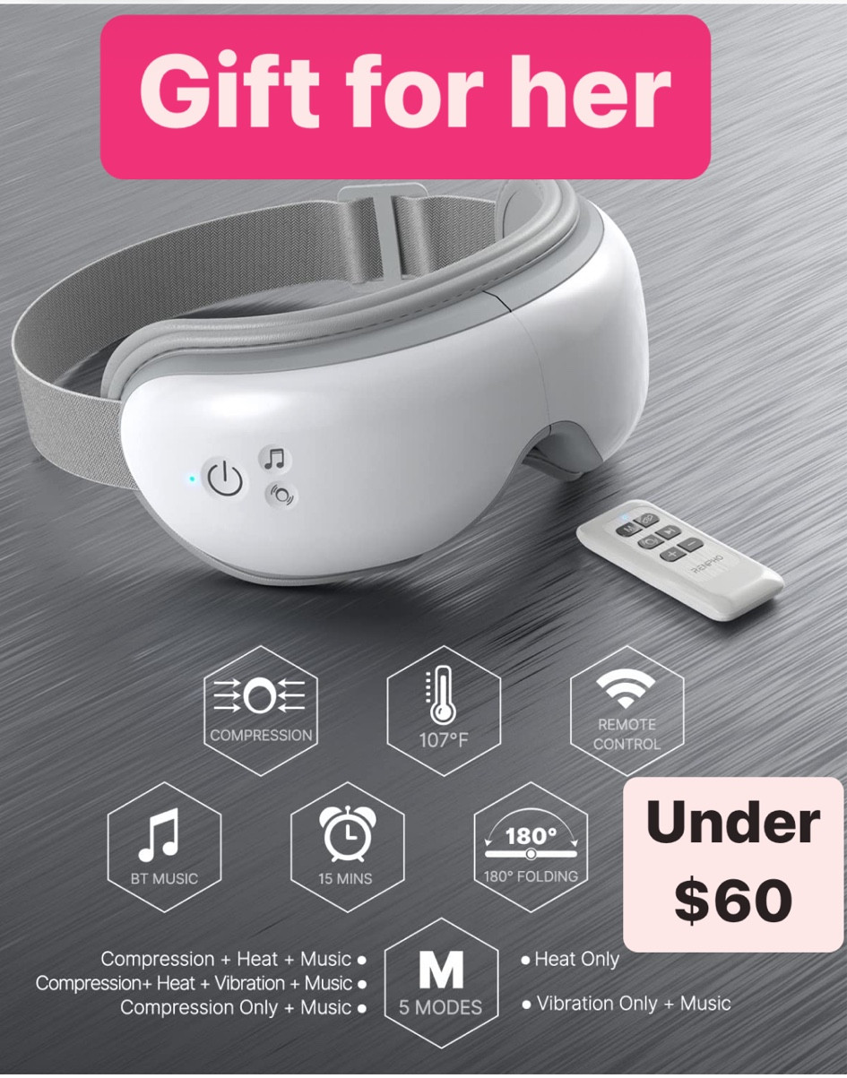 Gift for her —eye mask massager with heat! 

Amazon, gifts for her, Christmas, wellness 

#LTKsalealert #LTKunder100 #LTKGiftGuide