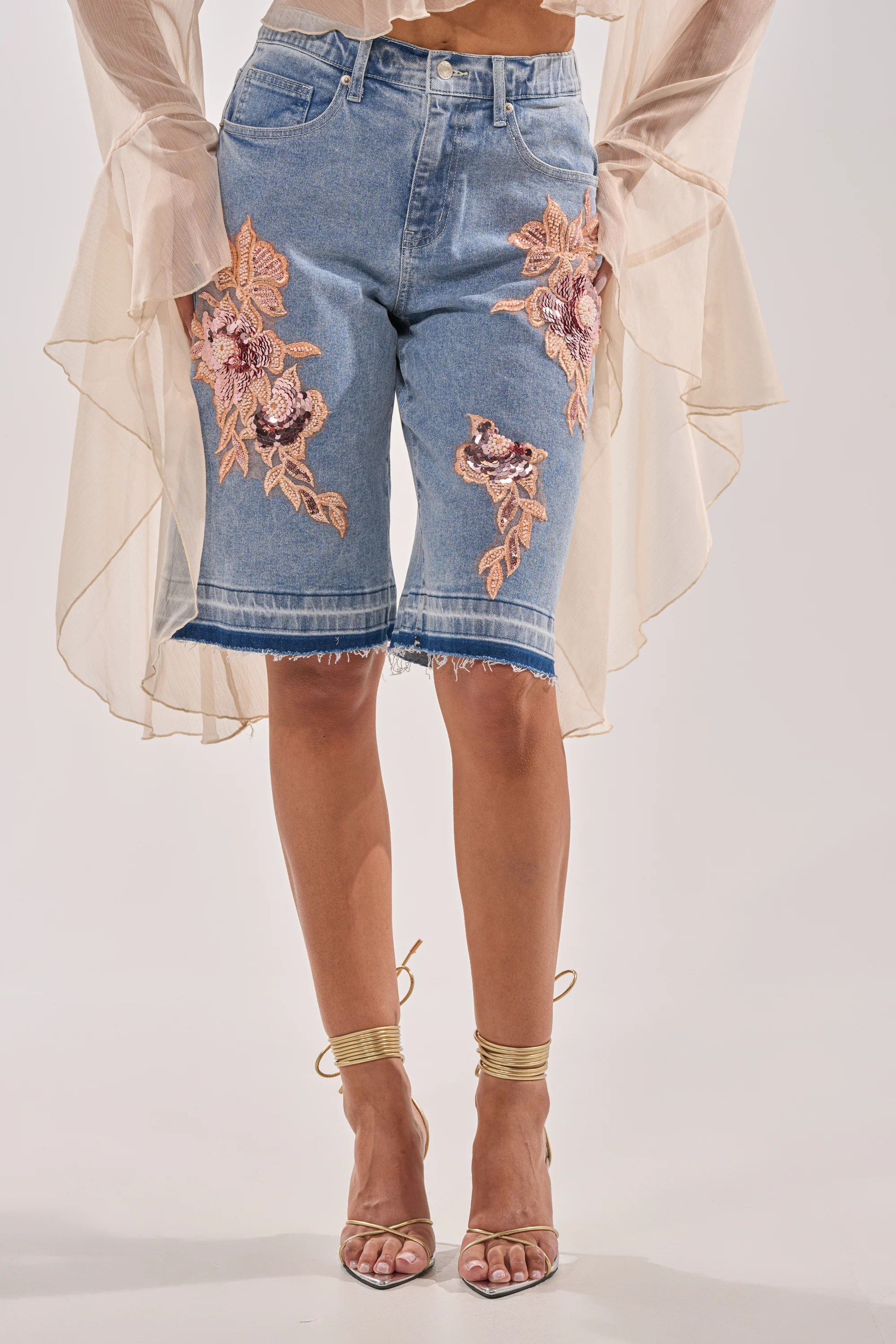 TRY ME DENIM BERMUDA SHORT | AKIRA