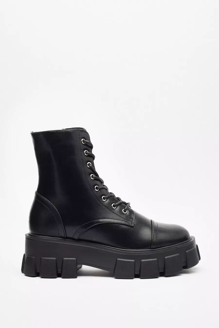 Cleated Chunky Biker Boots | Nasty Gal (US)