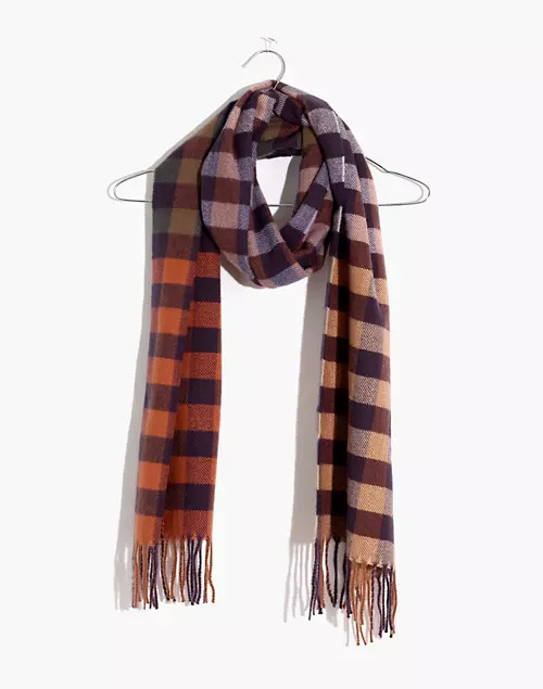Ombré Rainbow Gingham Scarf | Madewell