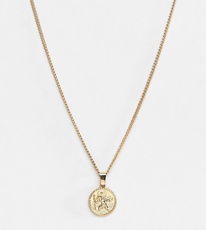 Liars & Lovers Exclusive necklace with coin pendant in gold | ASOS (Global)