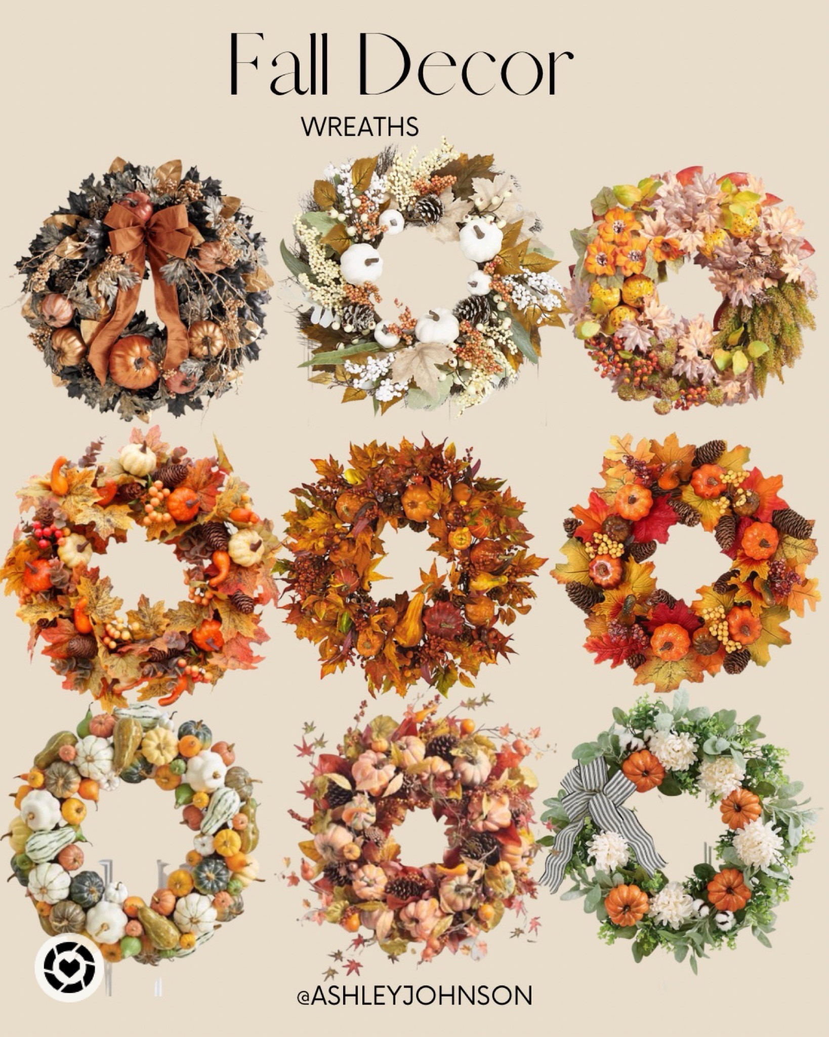Fall Decorations - Fall wreaths - fall foliage 

#LTKSeasonal #LTKHome #LTKFallSale