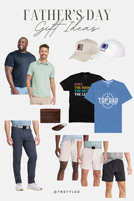 Father's Day Gift Ideas! Surprise them with these great finds from @target. // Golf pants, golf shorts, baseball hat, dad graphic t-shirts, polo shirt, men's card case with air tag, cargo shorts, comfy shorts, comfy shirts

#LTKGiftGuide #LTKMens

