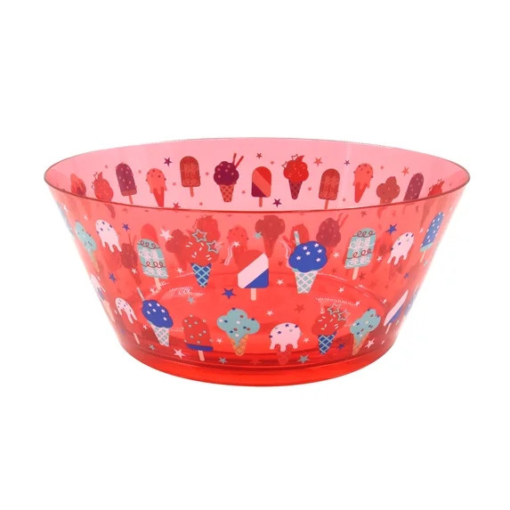 Popsicles and Ice Cream Cones Serving Bowl, Red, Patriotic by Way To Celebrate - Walmart.com | Walmart (US)