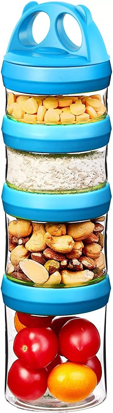 SELEWARE Portable Stackable Food Storage Containers for Snacks