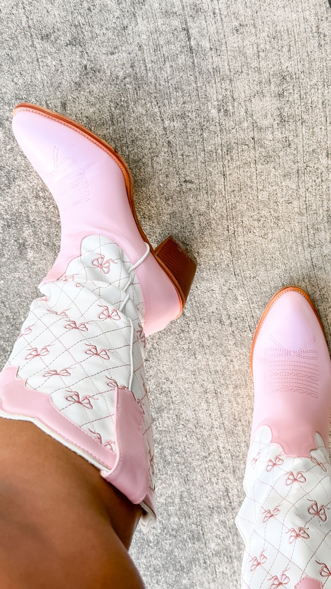 Amazon never misses 🎀 These pink bow boots are giving feminine, chic, and a little bit country… and you would never guess they’re under $40🤭 They’re even cuter in person and SO comfortable. #LTKfind #AmazonFashion #BowBoots 

#LTKmomlife #LTKdayinmylife #LTKgrwm