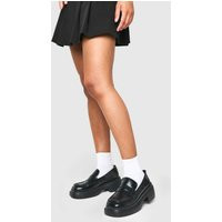 Womens Chunky Loafers - Black - 9 | boohoo (US & Canada)