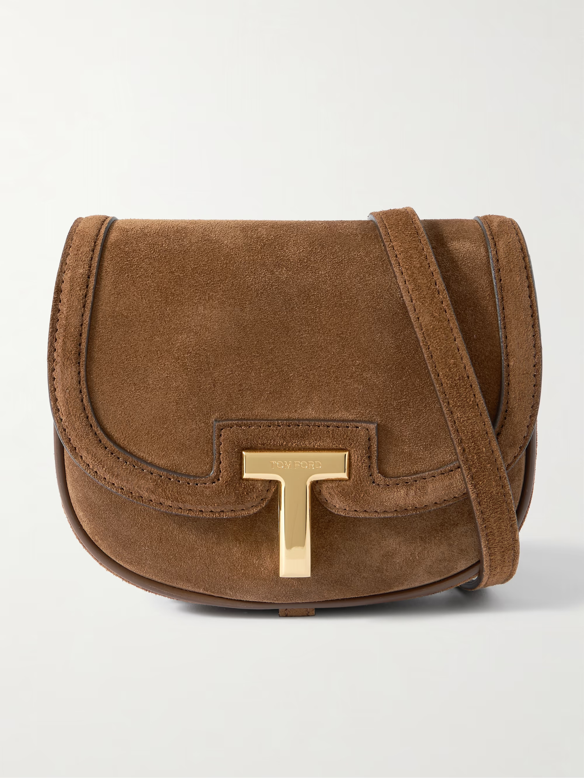 TOM FORD's 'Wallis' bag is adorned with a gold-tone 'T' plaque which doubles as a flap fastening.... | NET-A-PORTER (US)