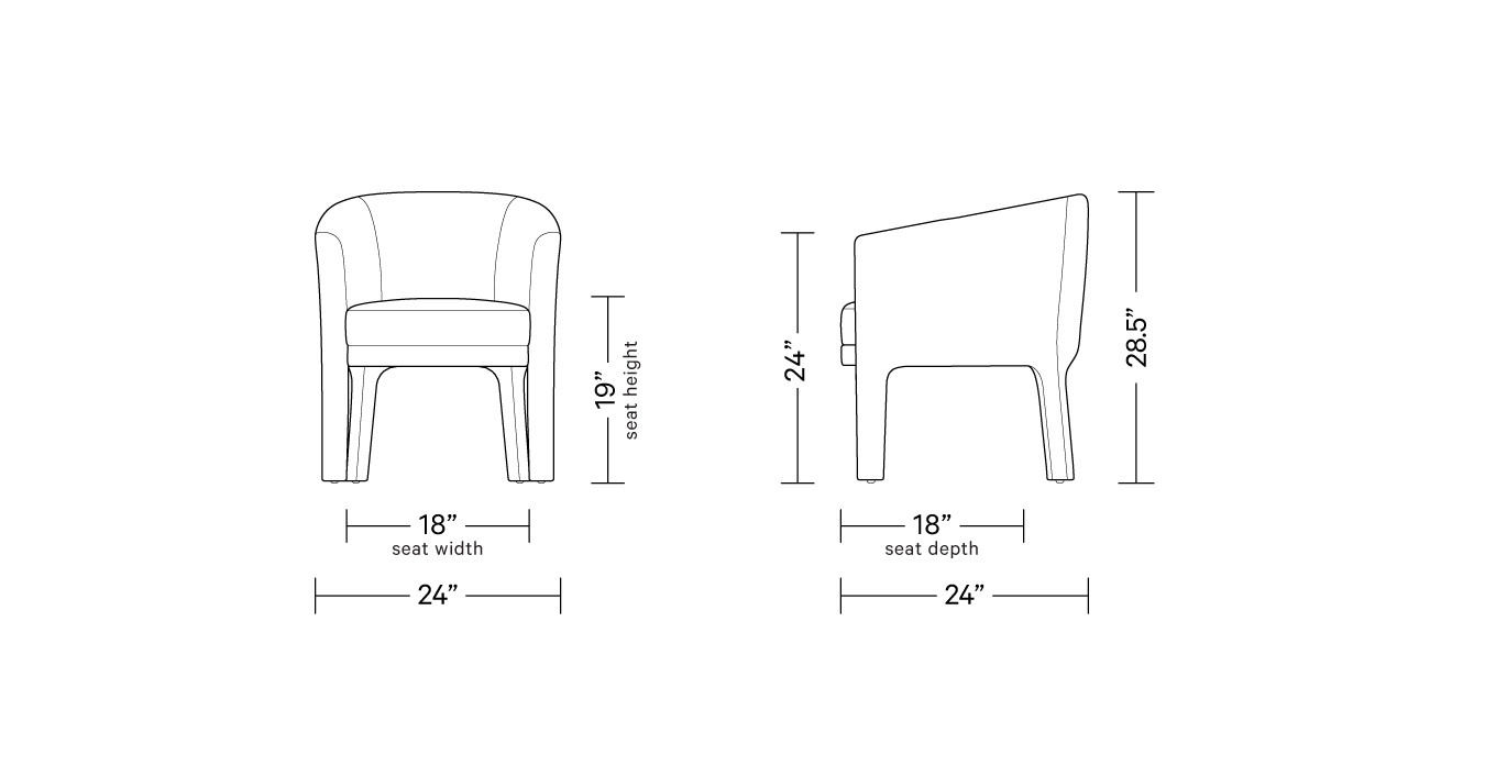 Jules Fully Upholstered Chair | Interior Define