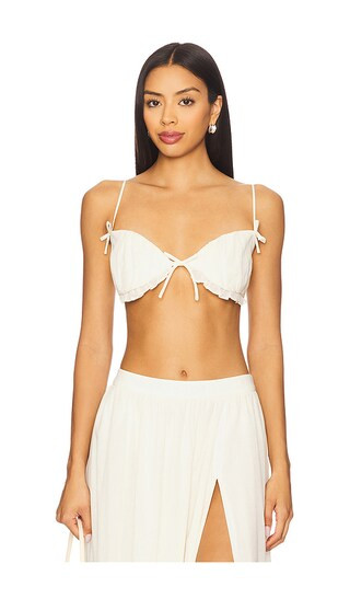 Lindy Bra Top in Ivory | Revolve Clothing (Global)